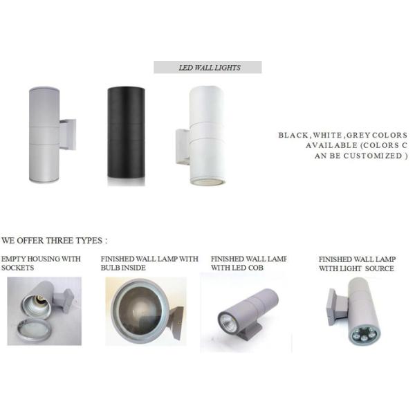 Grey Outdoor Up And Down Outside LED Wall Lights , LED Outdoor Wall Sconce IP65