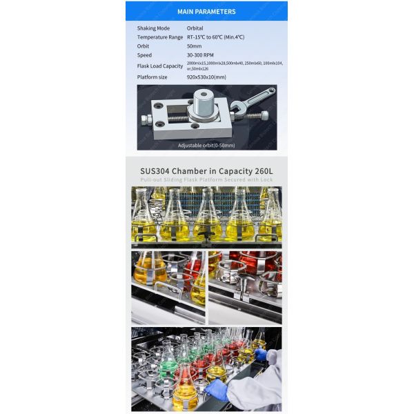 Refrigerated Orbital Laboratory Incubator Shaker ST-208R