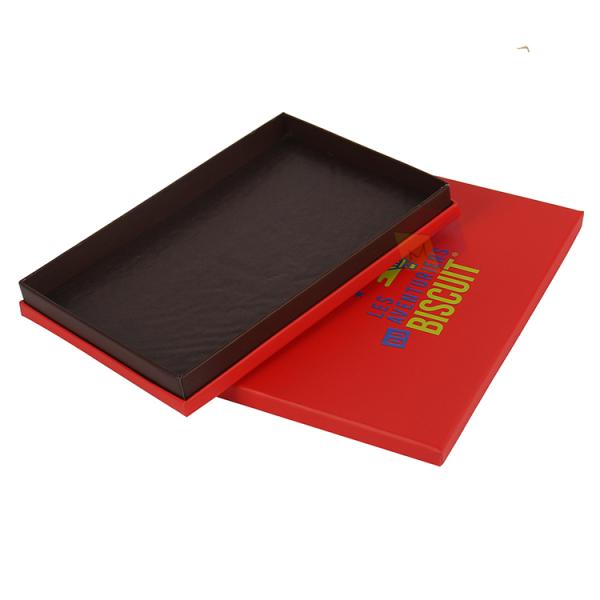 Caja de galletas de cartón rígido de 2 piezas con tapa y base para envases ecológicos