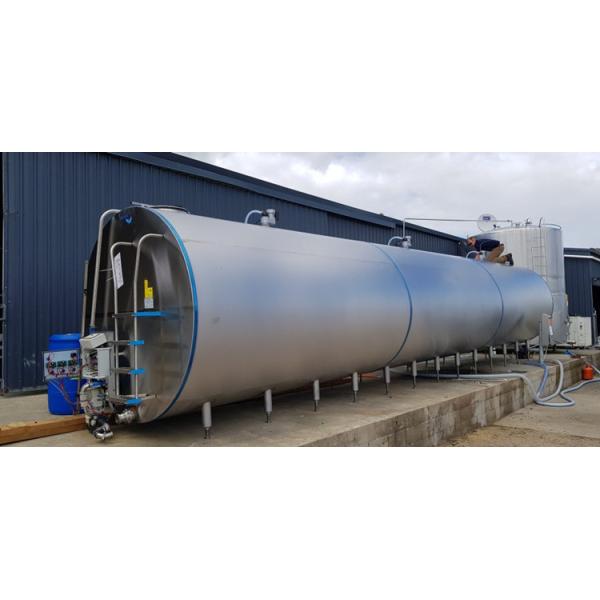 Horizontal Milk Cooling Stainless Steel Storage Tank , Stainless Steel Pressure Tank
