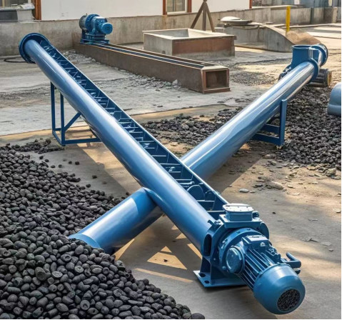 Винтовой транспортер для горизонтальной или наклонной транспортировки материалов Экономичный и долговечный