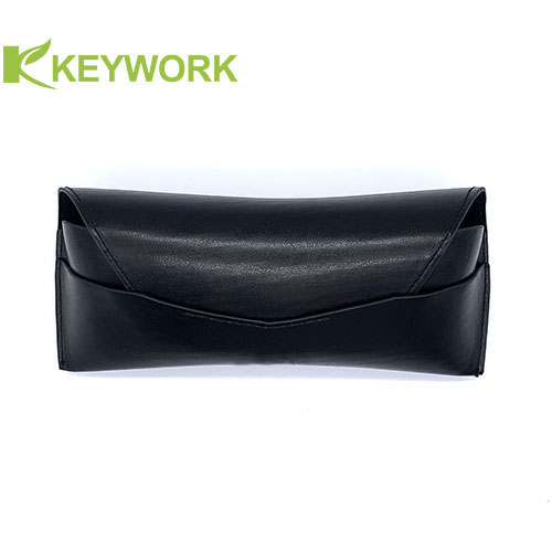 Beautifully Textured Black PU Leather EVA Eyewear Case Unisex Sunglasses Protector