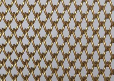 20m Gold Aluminum Metal Mesh Curtain SGS