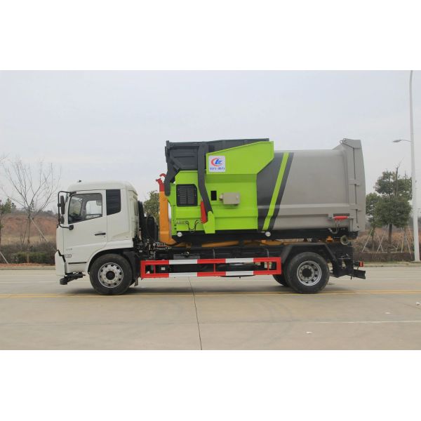 12cbm 14cbm Dongfeng Kingrun Hook Lift Garbage Collection Truck 10ton 15ton
