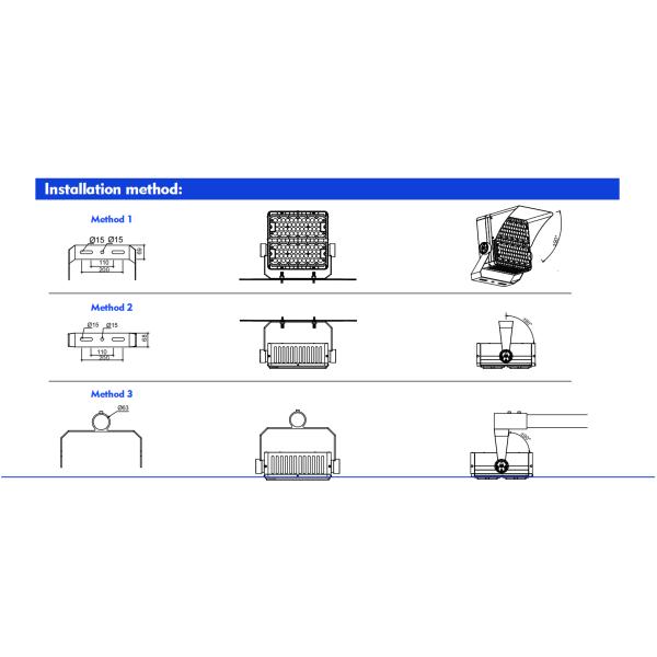 Алюминиевый прочный IP65 водонепроницаемый светодиодный спортивный свет светодиодный высокомастный стадионный осветительный прибор светодиодный светодиодный светодиод