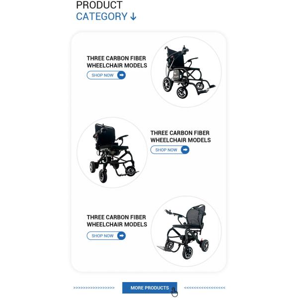 Full Automatic Folding Electric Wheelchair with Carbon Fiber Frame 910mm*610mm*875mm