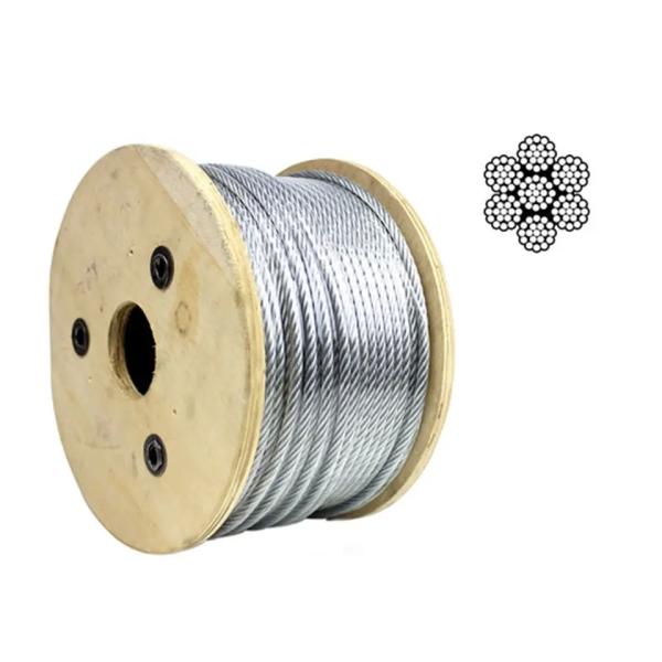 o diâmetro 6x12 de 6mm 8mm 10mm galvanizou o cabo de fio de aço da corda de fio de aço