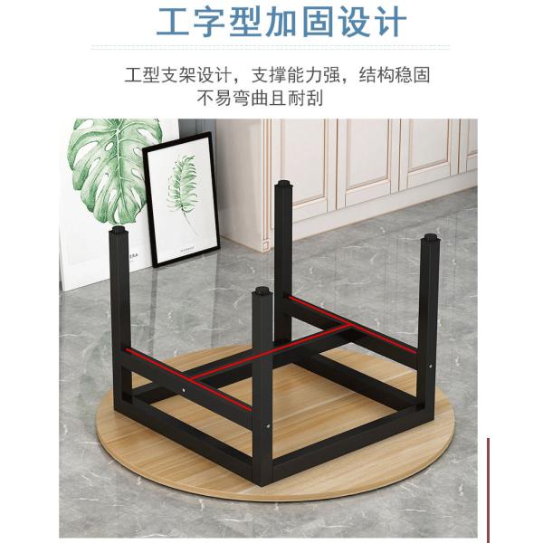 Stylish Dining Room Furniture Round Dining Table Set with 8 Chairs and Epoxy Finish