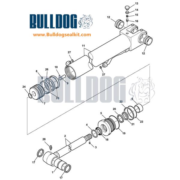 Fit KOMATSU WB93S-5 Backhoe Loader Boom Cylinder Seal Kits 707-99-41270
