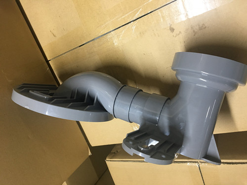 Gray PVC Toilet Siphon Tube , Toilet Drain Fittings Washroom Appliance Connector