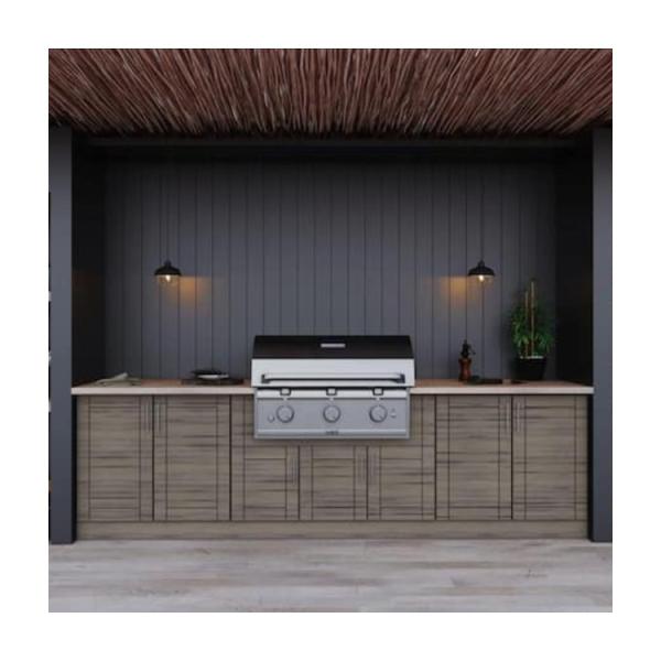 Armários de cozinha personalizados contemporâneos para churrasco ao ar livre a gás
