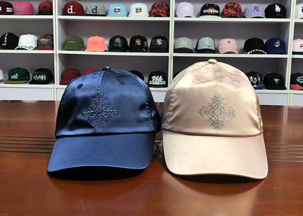 Wholesale high quality material silk mix color  6panel curve bill structured baseball caps hats