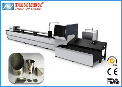 Square Tube Cutting Machine , Oval Rectangular Round Cnc Tube Cutter Fiber 2KW with CE