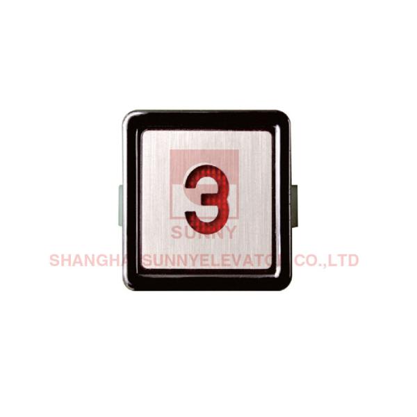 Home Elevator Push Button with ABS Base Metal Circle Frame DC 12-36V Voltage and 32mm Size