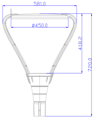 света потока 30В зоны освещения открытой площадки высоты установки 60мм - 100В