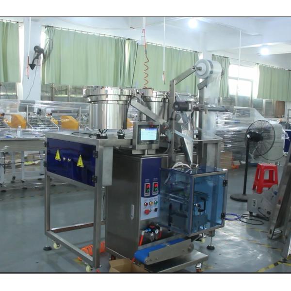 Four Vibrator Bowl Packaging Machine Fastener Bolt Lock Washer Nuts Counting Packing System with Vibrating Feeder