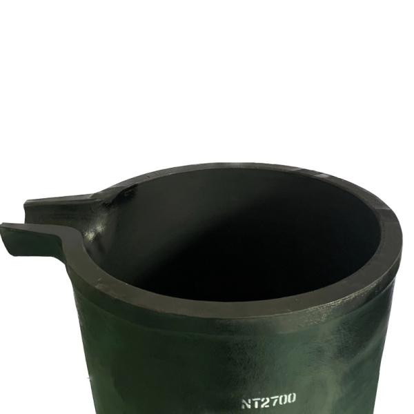 2.21-2.25g/cm3 Large Graphite Crucible Cylindrical Metal Foundry Crucible In Laboratory