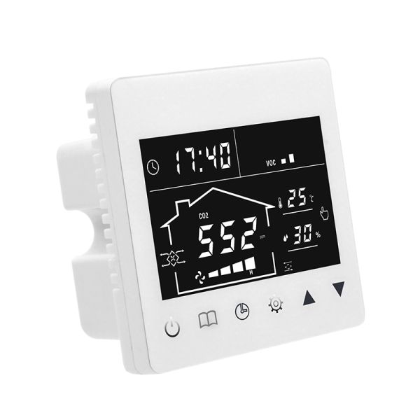 WIFI Tuya Digital Ventilation Controller PWM / 0-10V Smart Fan Controller With VOC PM2.5 CO2