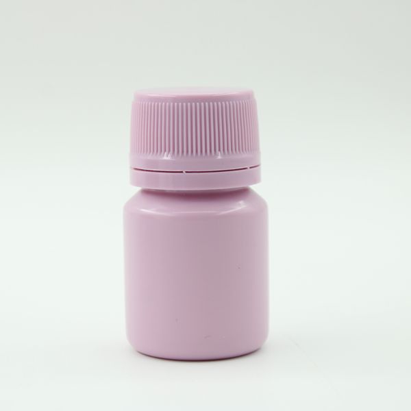 PE Collar 30ml 2oz Pink HDPE Plastic RX Bottle Equipped with Child Resistant Closure Perfect Liquid Medication Packaging