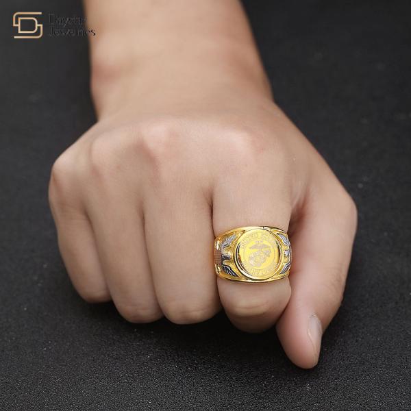 Люди Signet звенят логотип летая орла нержавеющих ювелирных изделий стали титана военный