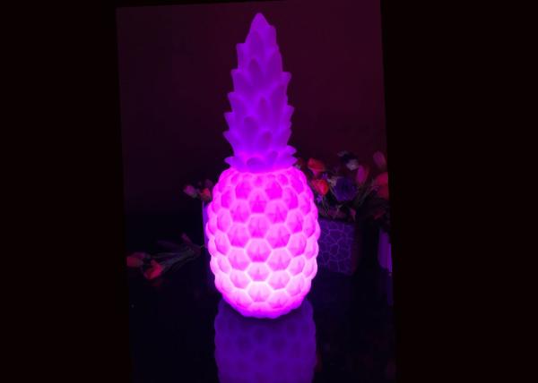 Decoração em mudança do quarto da iluminação do candeeiro de mesa da luz do humor do abacaxi da cor do diodo emissor de luz