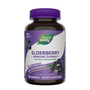 Elderberry Immune Gummies with Zinc Vitamins C and D3 - Gluten-free Dairy-free