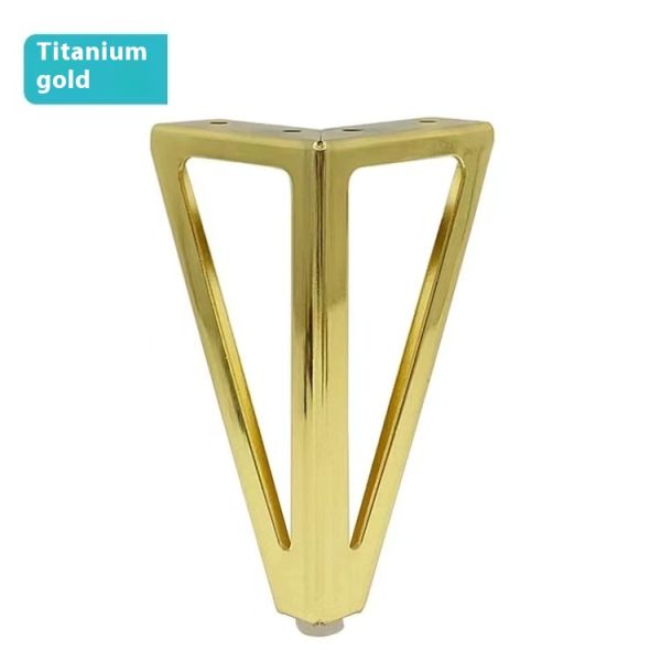 Wanjusheng Iron Feet TV Cabinet Metal Table Sofa Legs 15cm Triangular Design Matte Black Gold Furniture Legs