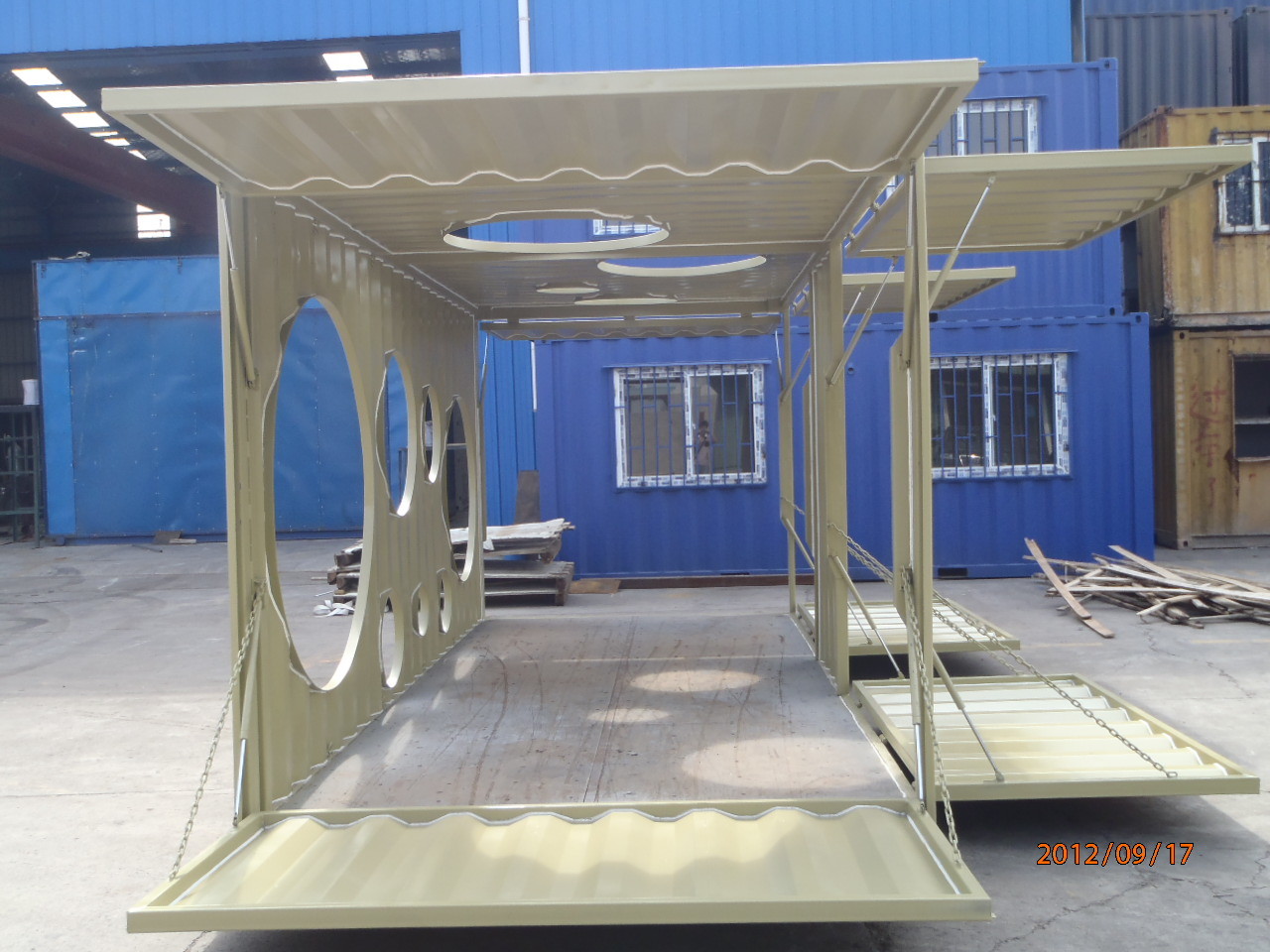 Дизайн Prefab дома контейнера для перевозок 20GP двойной сползая минималистский