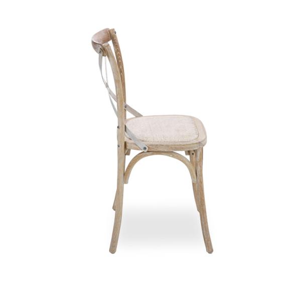 Factory price supply rattan seat Cross chairs for event and party rental chair for sale