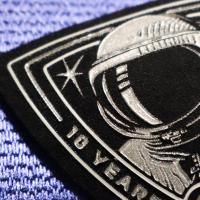Wholesale High Quality 3D Clothing logo Heat Printing Transfer Silicone Circular Label for T-shirt Handbag Hats Shoes