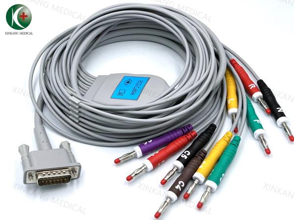 Tinned Copper Medical Split EKG Cable 12 lead 1 Meter Length