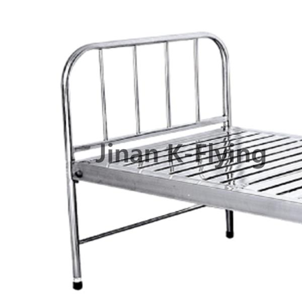304 SS Nursing Home Bed , thick guardrail Hospital Manual Bed