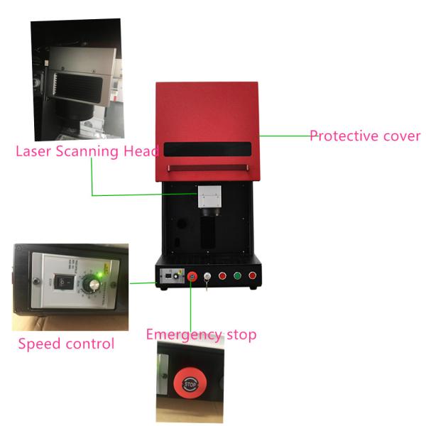 Enclosed 20w 30w 50w desktop fiber laser marking machine for sale