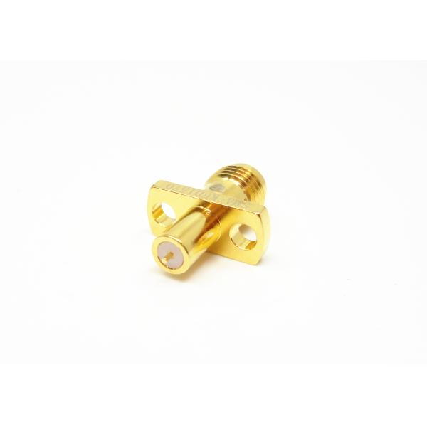 SMA RF Connector 2 Holes Flange Mount Female 500 Cycles Durability