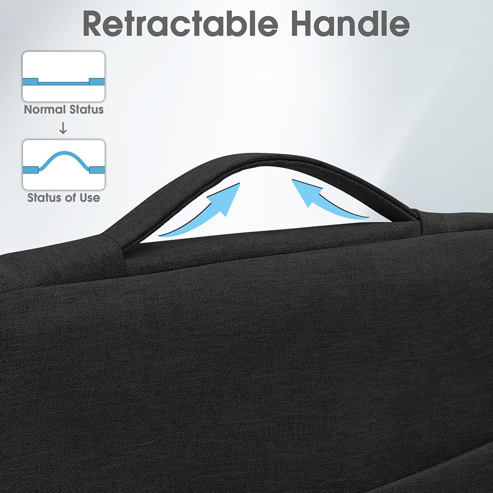 For Laudtec 15.6 Inch Laptop Handbag Waterproof Case Sleeve with Front Pocket Shockproof Briefcase Retractable Handle Carrier Wholesale OEM/ODM/Private Label