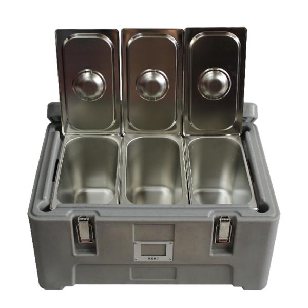 Factory Supply 30L PU Foam Catering Restaurant Keep Warm Thermal Transport Container Top Loading Food Pan Carrier For Fast Delivery
