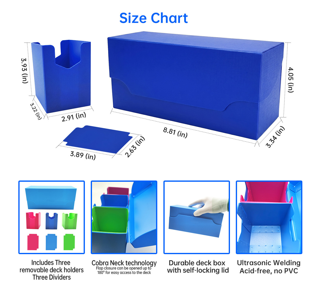 Double Sleeved TCG Card Deck Box 300 Cards Custom Printing PT CG Double Deck Box