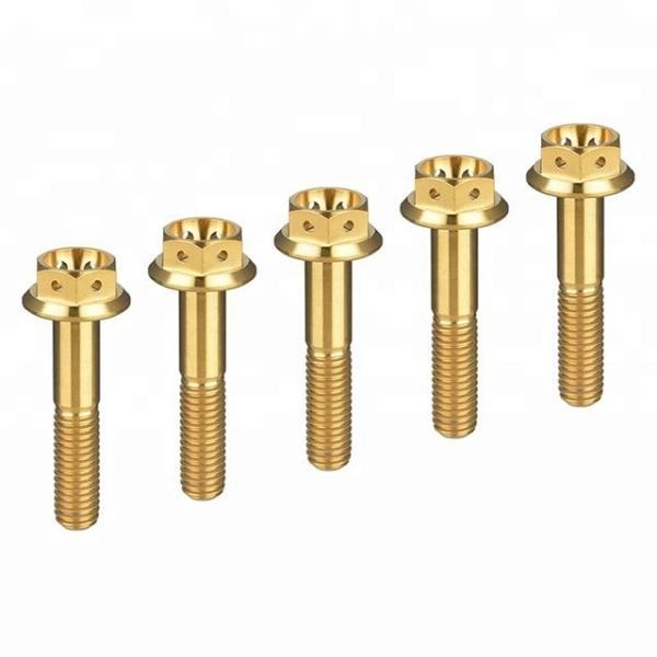 DIN6921 Factory Direc Anodized M8x30mm Flange Bolt Hex Flange Head Titanium Bolt Automotive Flange Bolts