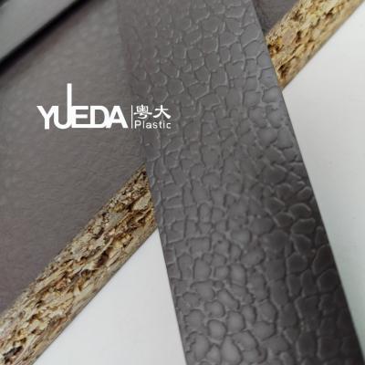 Brown Leather Grain PVC Edge Banding Tape Realistic Textured Strong Adhesion