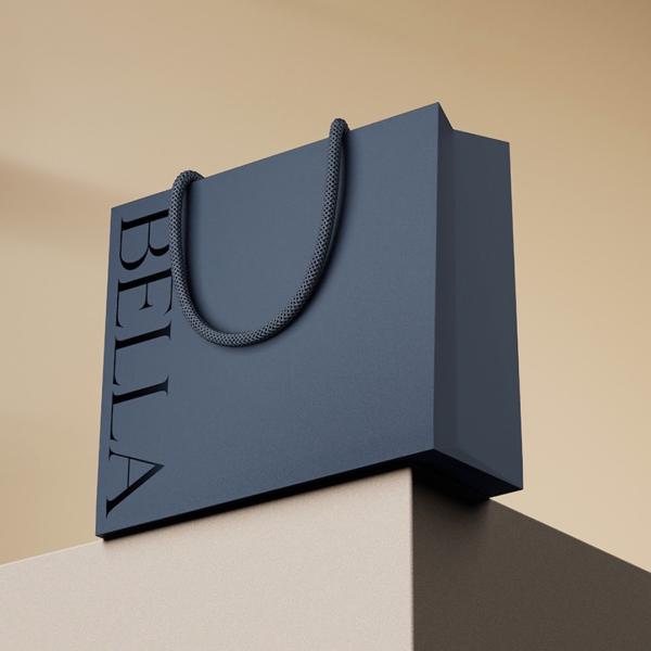 Custom Logo Kraft Paper Shopping Bag with Rope Handle
