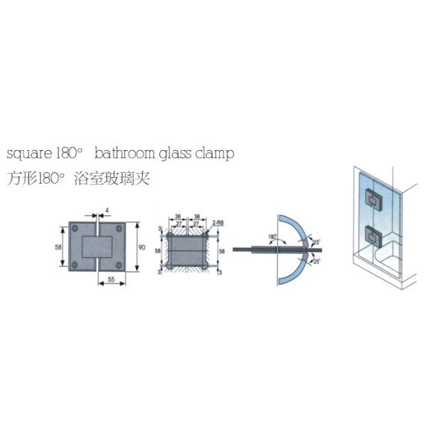 glass clamps DL104, Zinc alloy