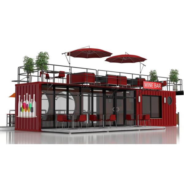 Galvanized Steel Square Tubes Container Houses 20ft Custom Flat Packaging Quick Installation Wooden Container Prefabricated House Garden Office