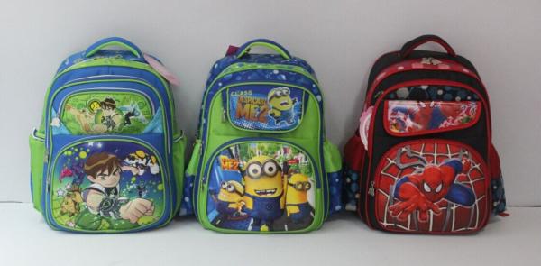 Hot sale 14inch , 15 inch ,16 inch 3D carton Fashion school backpack