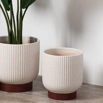 European style high quality matte plant flower pots cheap outdoor garden floor decoration ceramic pots