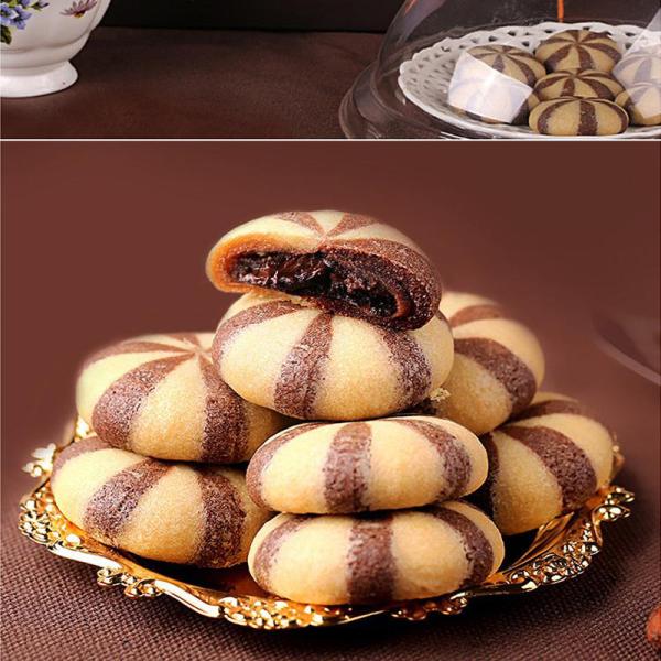 Spiral Type Cookie Biscuit P170 Automatic Encrusting Machine Double Filling
