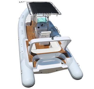 Black Hypalon color Rigid Hull Inflatable RHIB Boat with Outboard Motor for fishing and rescue