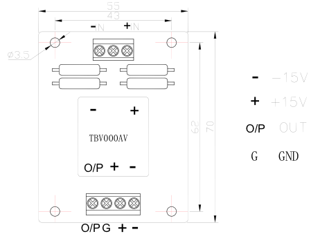 TBV-AV Series Hall Effect Voltage Sensor Ac Dc Voltage And Current Transducer