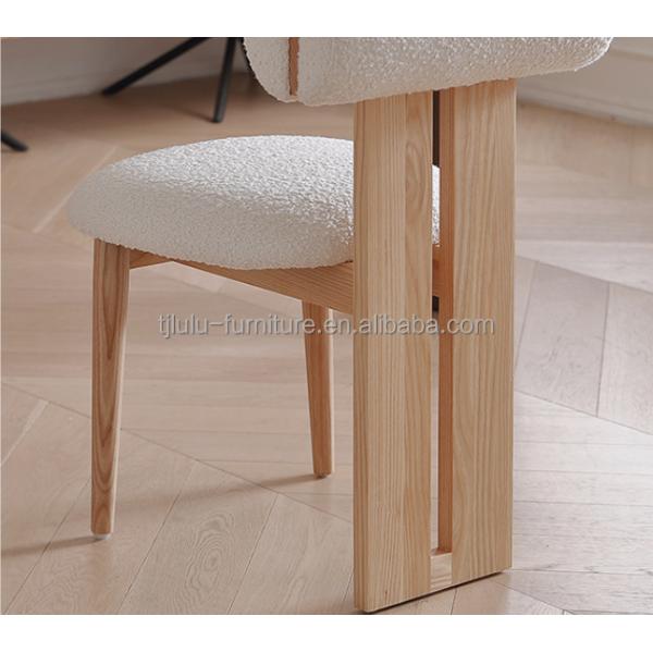 Modern Living Furniture Design Fabric Dining Room Restaurant Chair with Solid Wood Style
