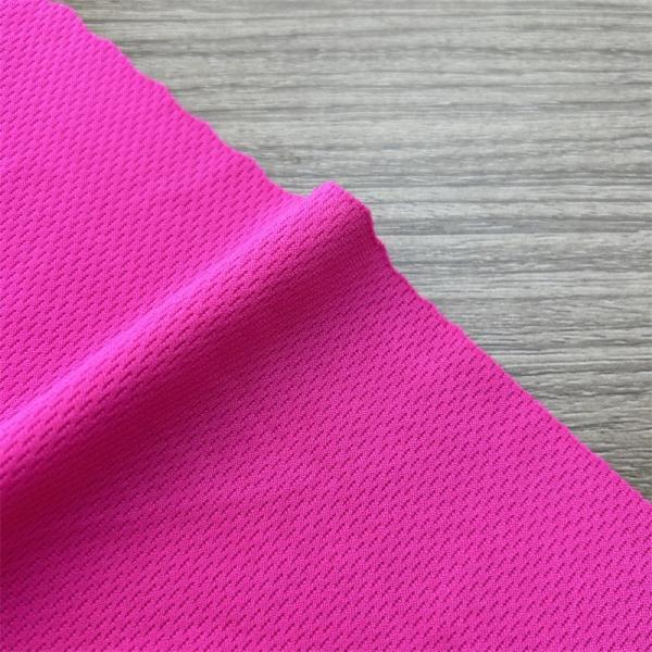 Anti UV Polyester Knitting Bird Eye Fabric Sports Breathable For T-Shirt
