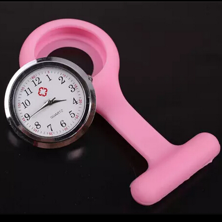 Chinese Movt SL68 Silicone Nurse Fob Watch Medical Watch Clip Printed Logo On Interchangable Watch Face For Doctors
